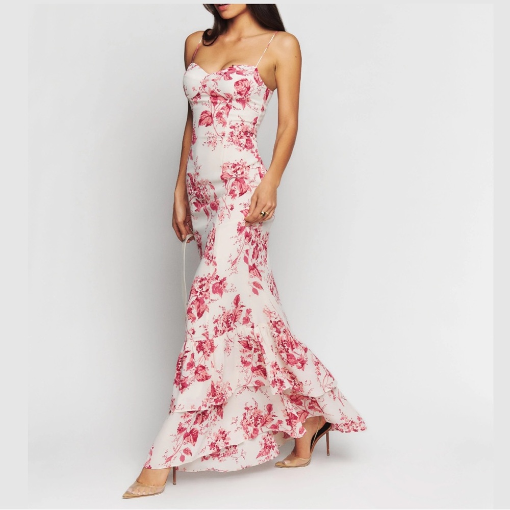 Reformation NWT Fallon Dress in Paris | Size 0P | Orig Price $428